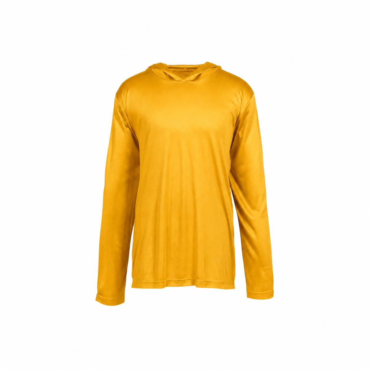 Hooded Polyester Performance Tee — Gold