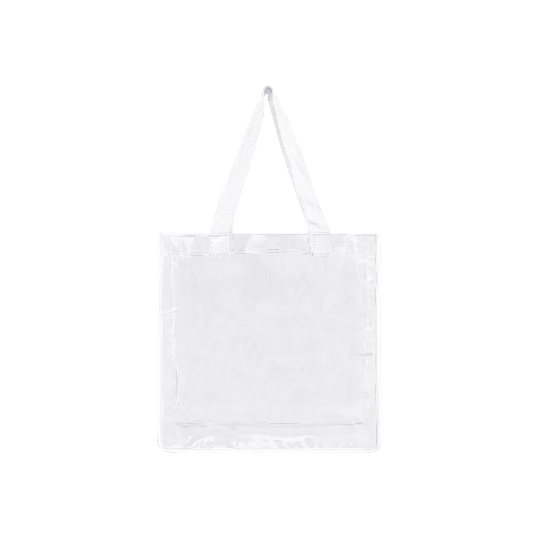 Clear PVC Tote Bag with 80GSM Non-Woven Trim — view 2