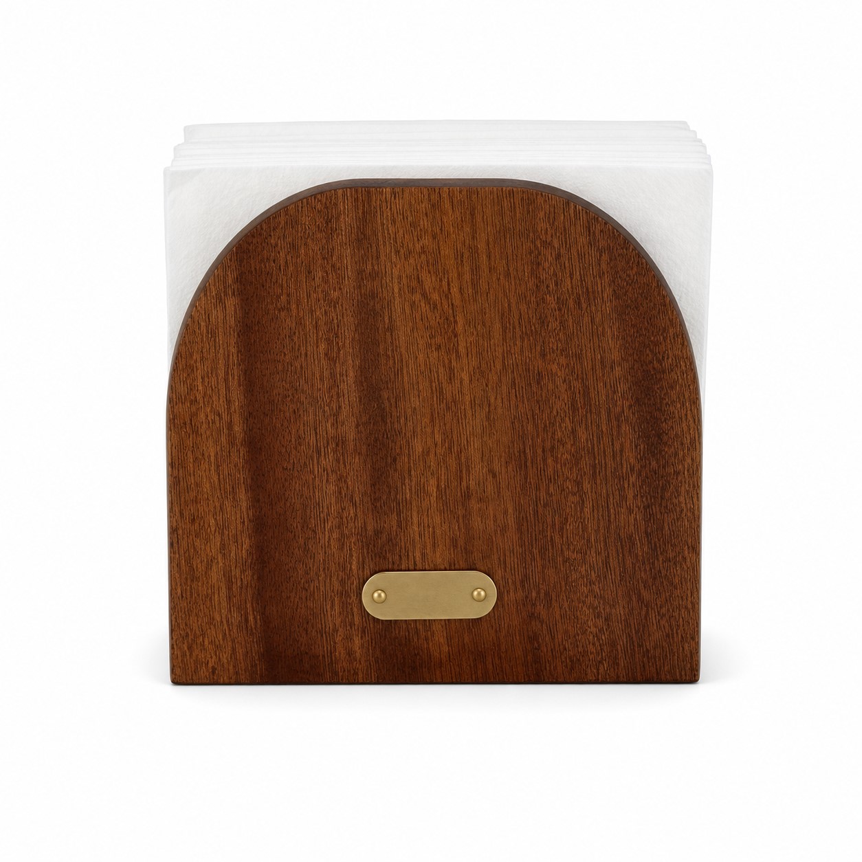 Arched Solid Wood Napkin Holder — view 2