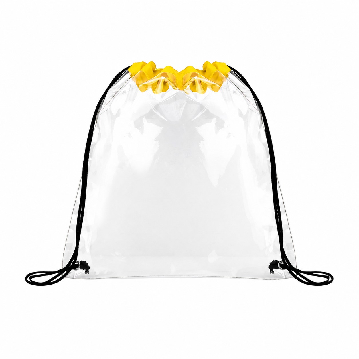 PVC Metal Grommets Drawstring Bag — Yellow