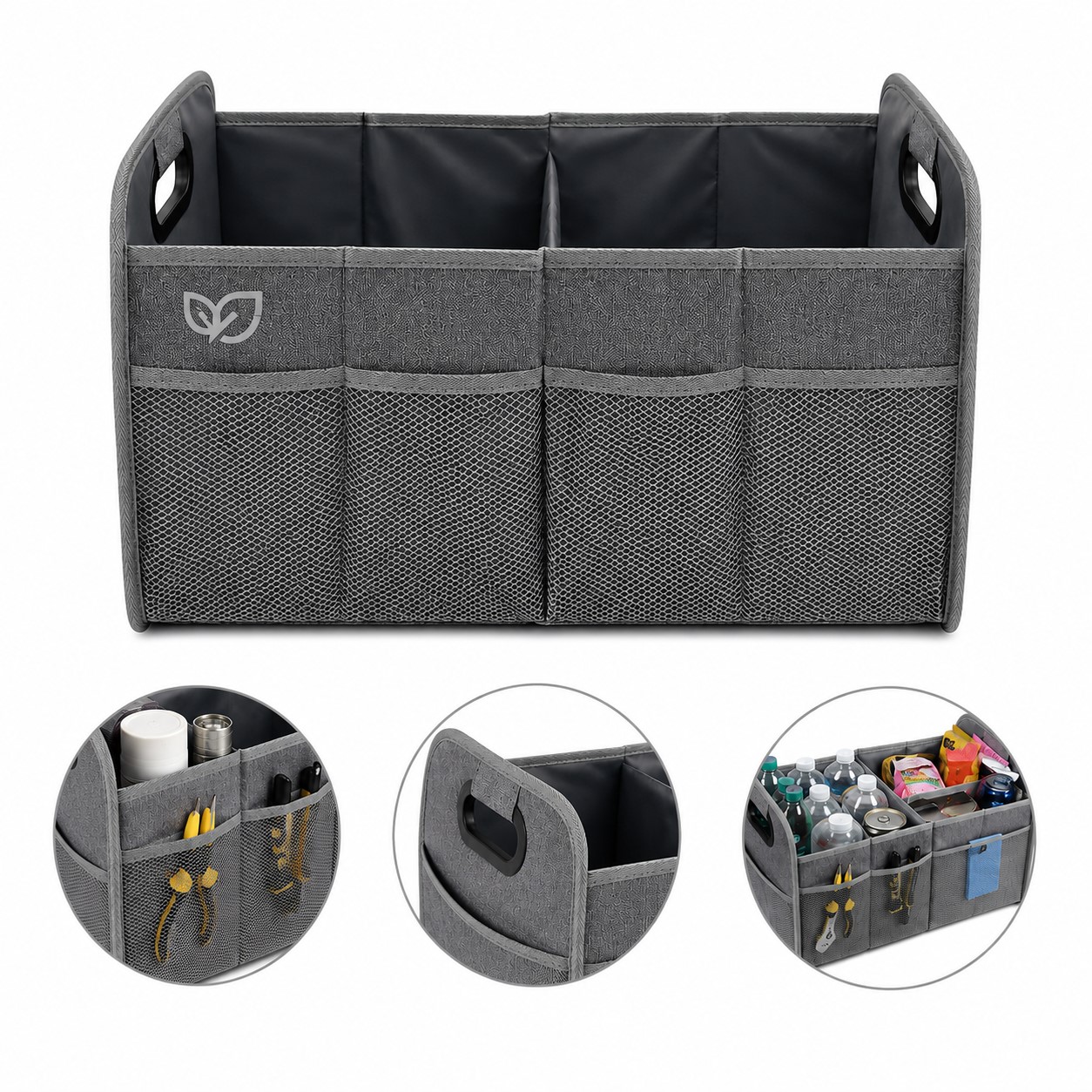 Collapsible Oxford Trunk Organizer With Compartments