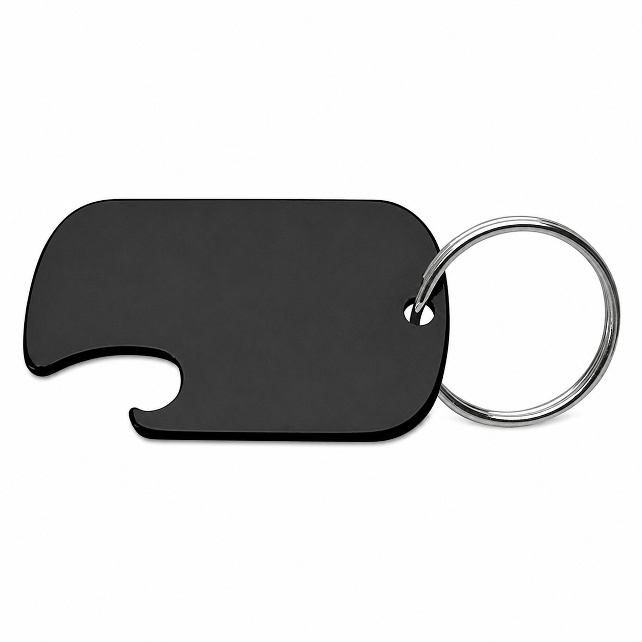 Dog Tag Aluminum Bottle Opener Keychain — view 2