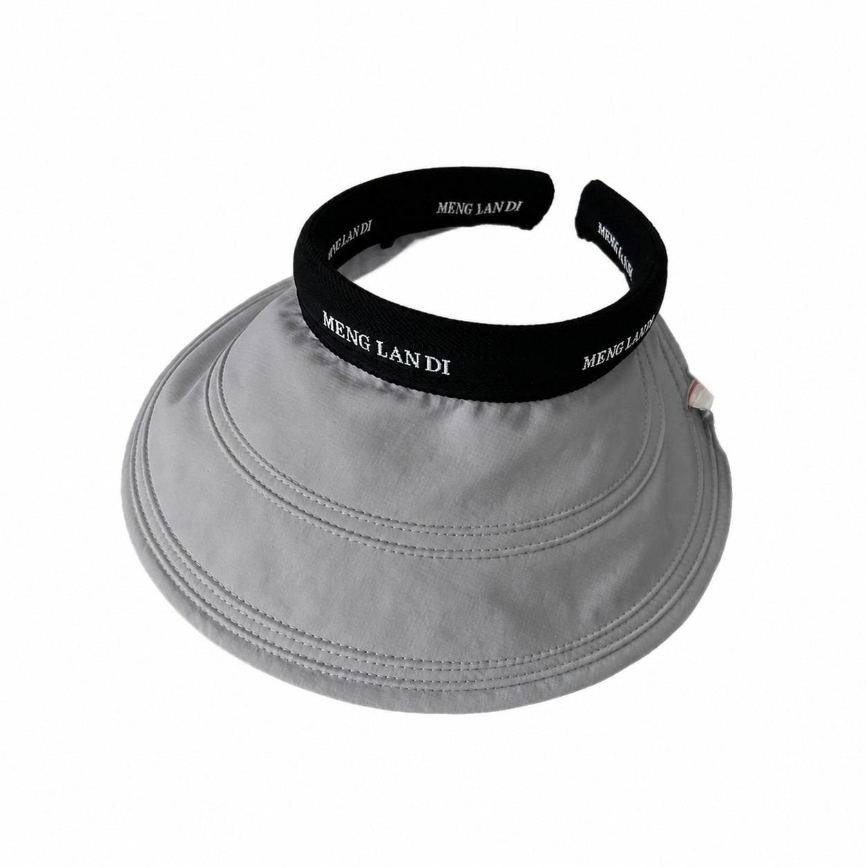 Polyester Wide Brim Shade Visor — Gray