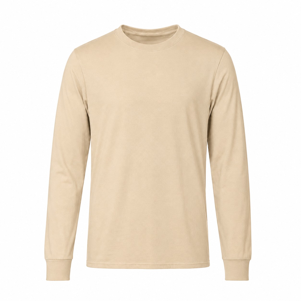 Blend Long Sleeve Crewneck Shirt — Beige