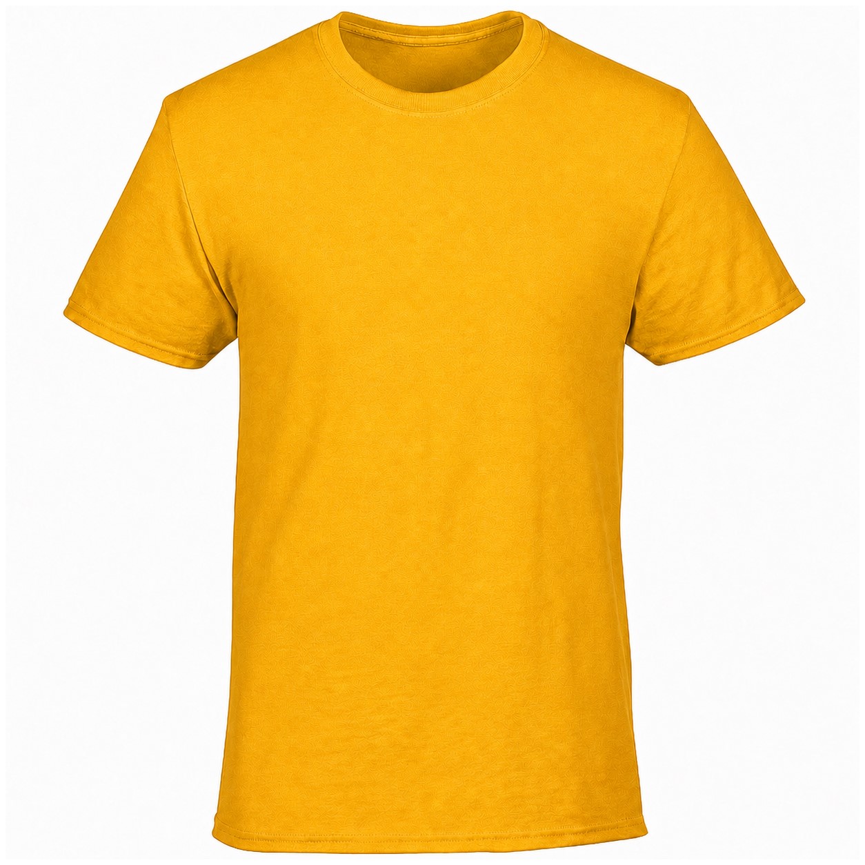 Cotton Polyester Short Sleeve T Shirt — Gold