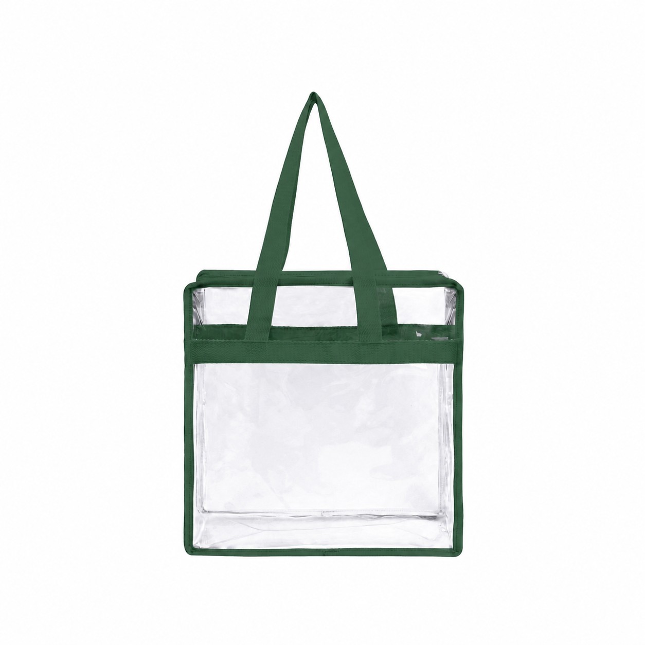PVC And Polyester Tote Bag — Forest Green