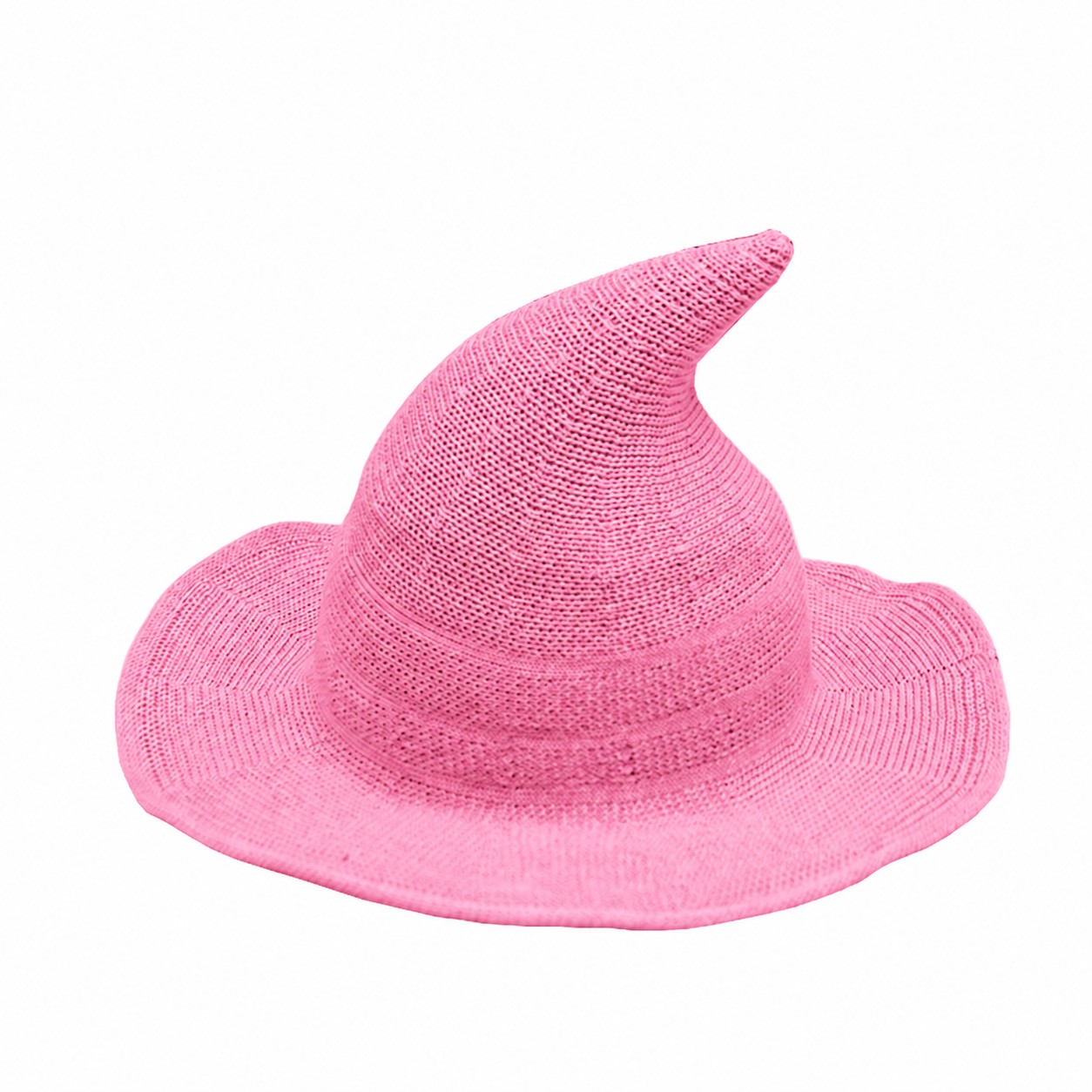 Foldable Polyester Wizard Costume Hat — Pink