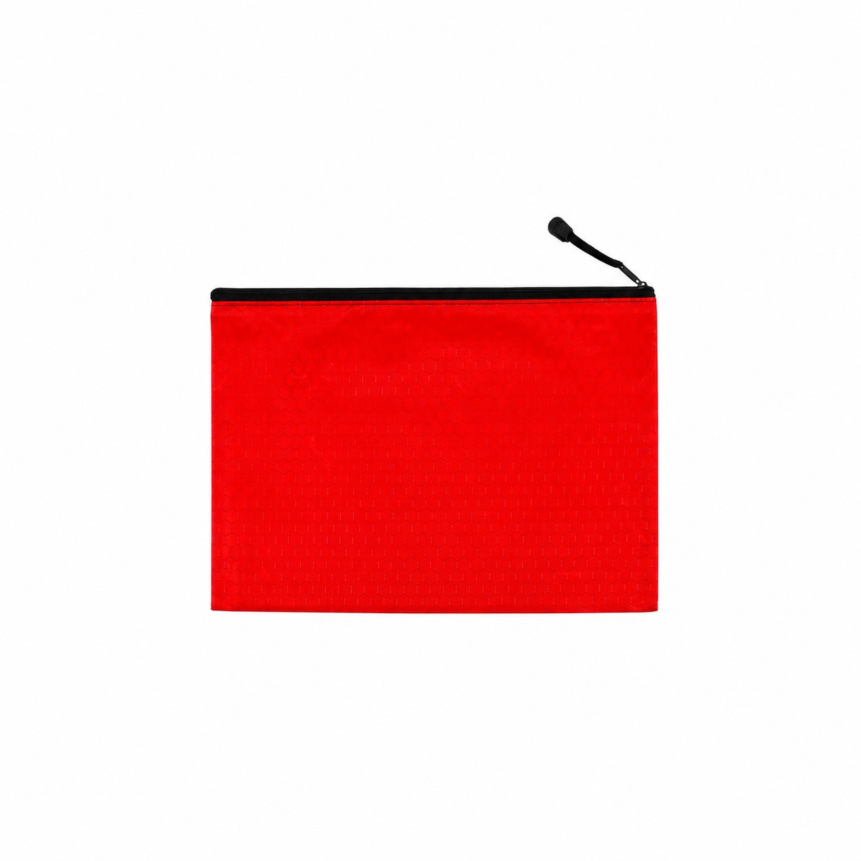 Canvas Zippered Travel Pouch — Red