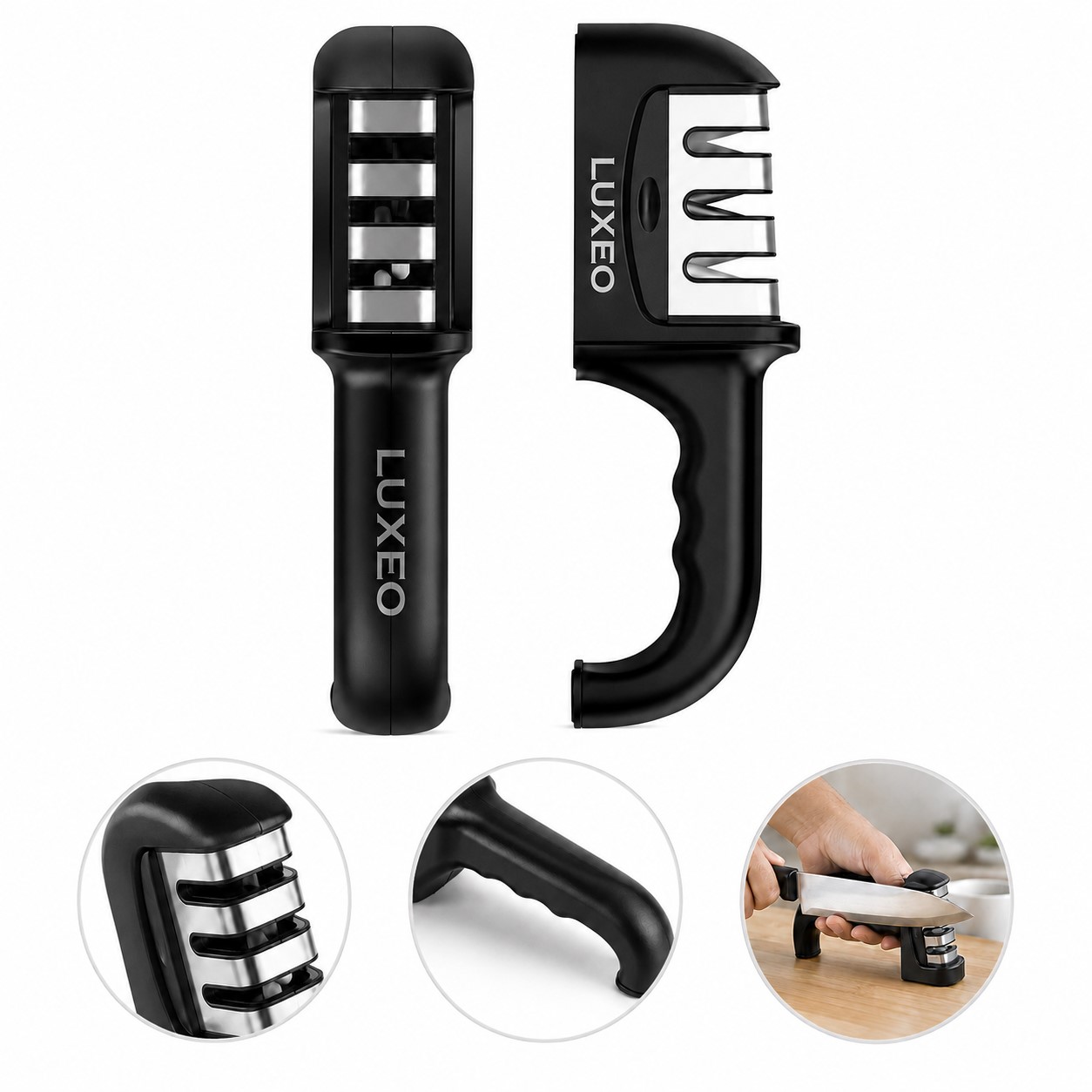 Handheld Three Stage Knife Sharpener
