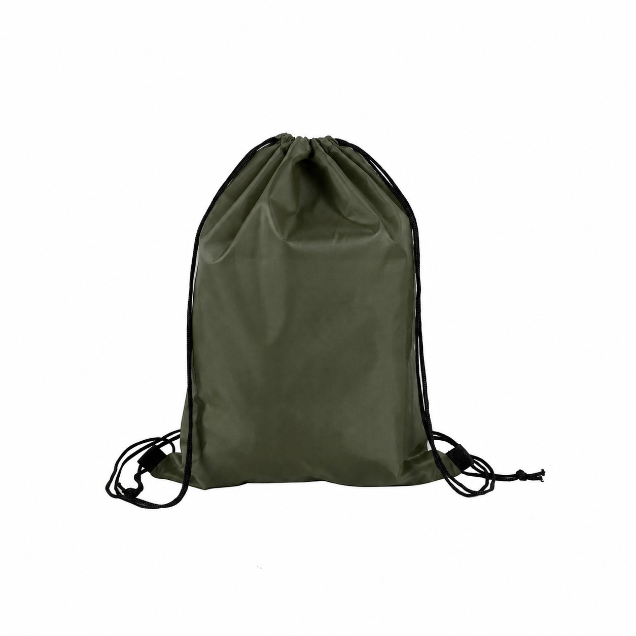 210D Polyester Drawcord Closure Drawstring Bag — Army Green