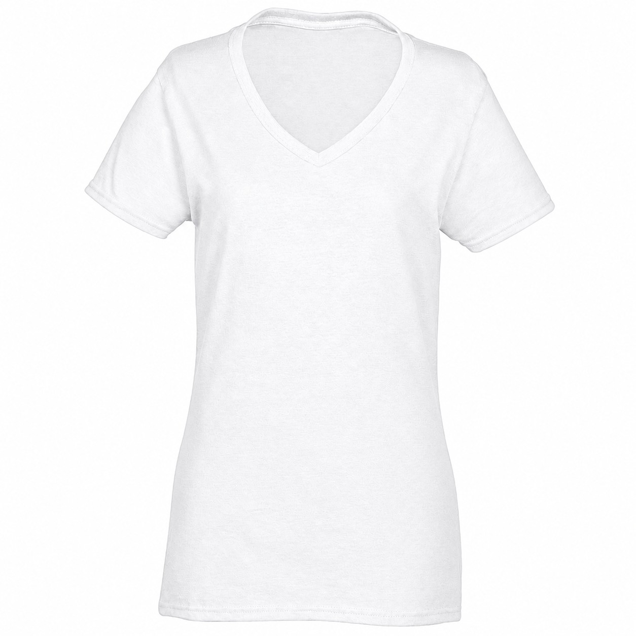 Heavy Cotton V Neck Shirt — White