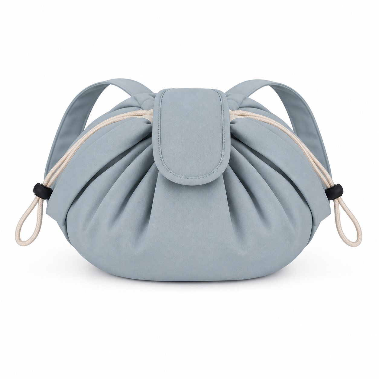 Gathered Polyester Makeup Bag With Twin Drawstrings — view 2
