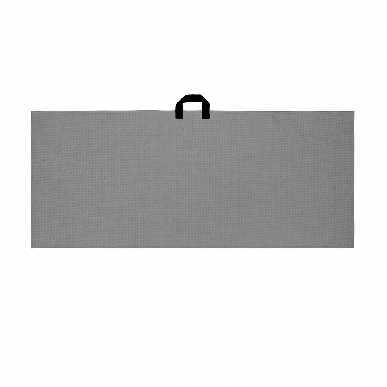 Waffle Golf Towel With Webbing Loop — Pewter Gray