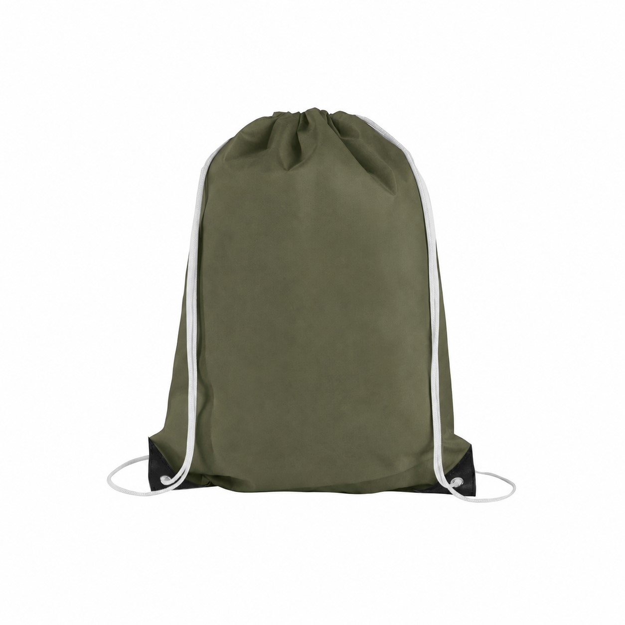 210D Polyester 14" Drawstring Bag — Army Green