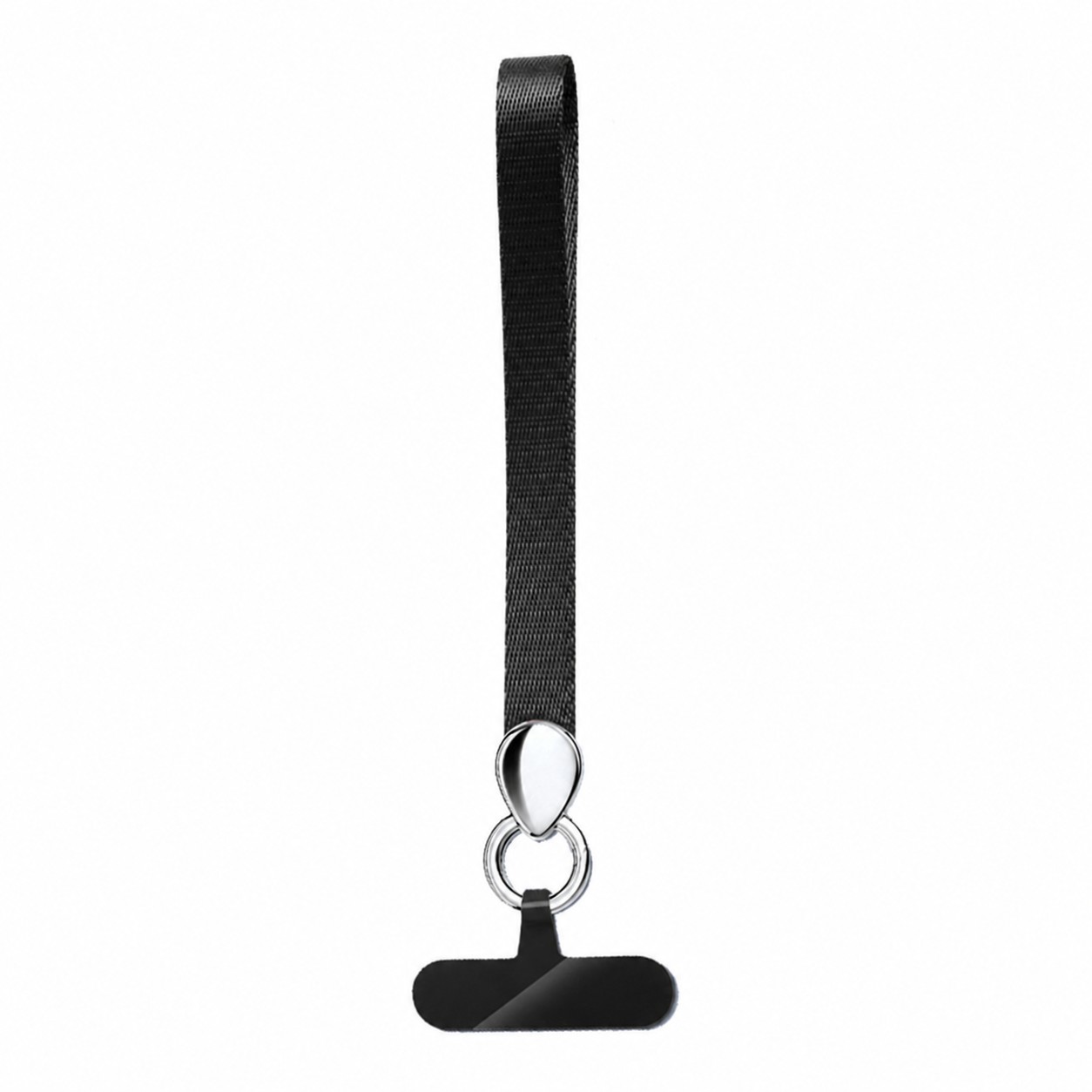 Adjustable Phone Wrist Lanyard — Black