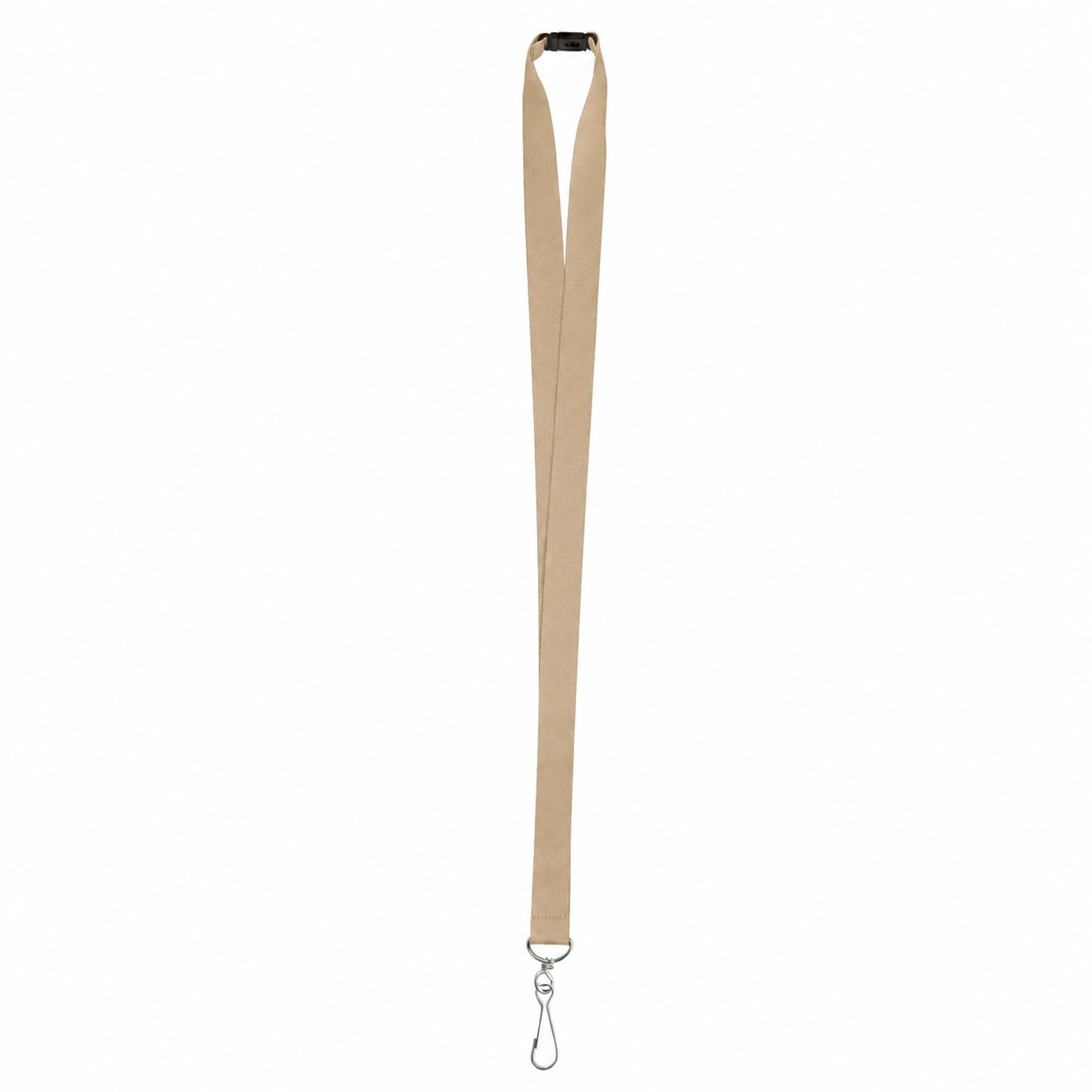 Polyester J Hook Breakaway Lanyard — Tan Beige