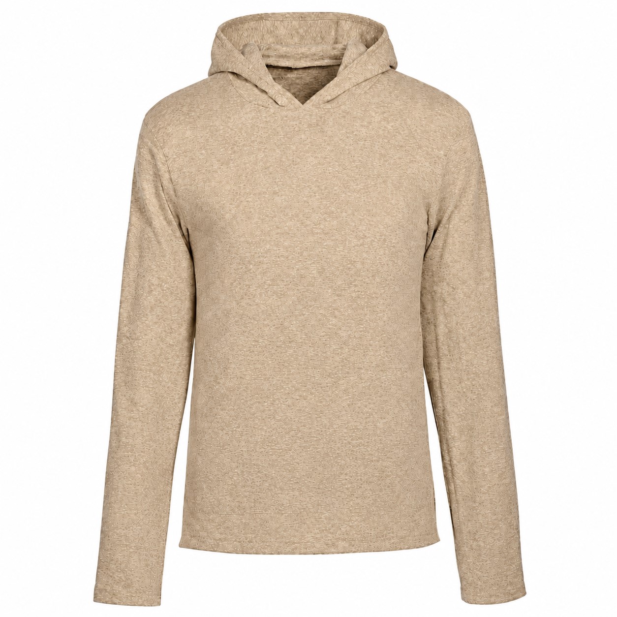 Lightweight Tri Blend Jersey Hoodie — Tan Beige