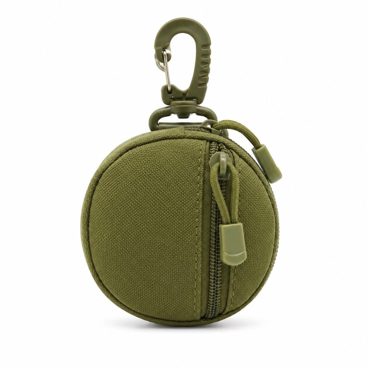 Round Fabric Storage Pouch With Clip Hook — view 2