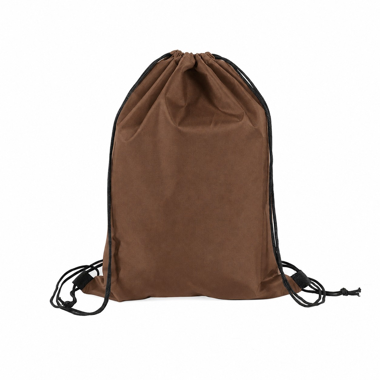 210D Polyester Drawstring Bag — Brown