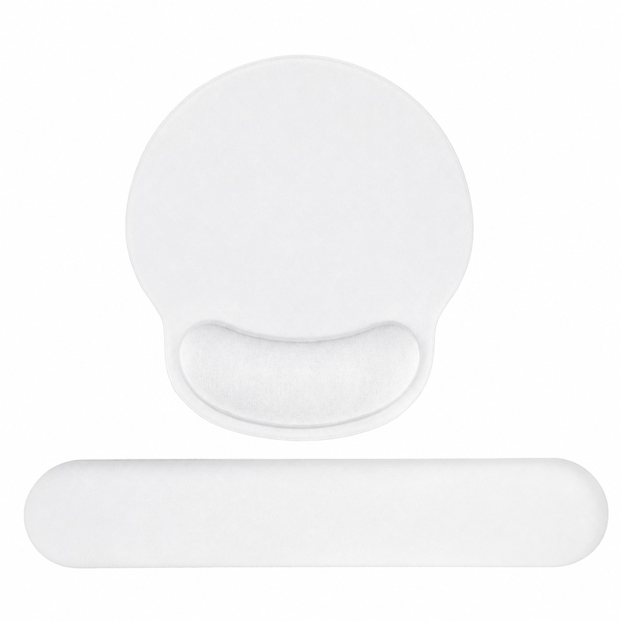 Ergonomic Mouse Pad Wrist Rest Set — White