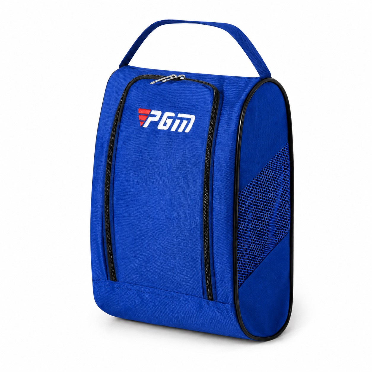 Zippered Polyester Golf Shoe Bag — Blue