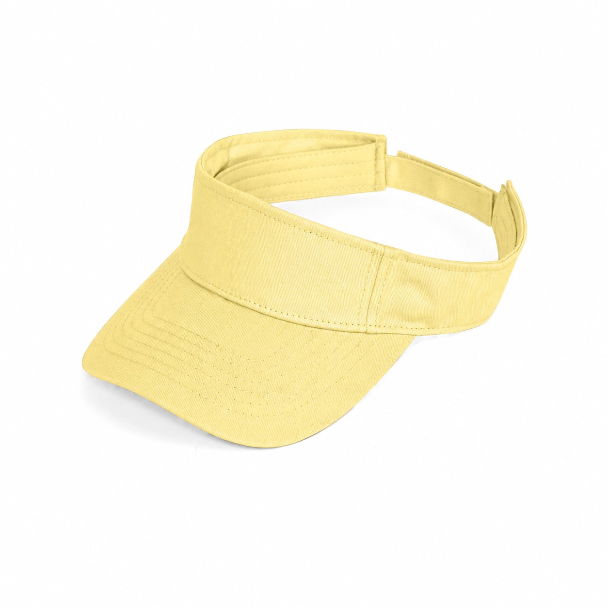 Cotton Baseball Sun Visor — Light Yellow