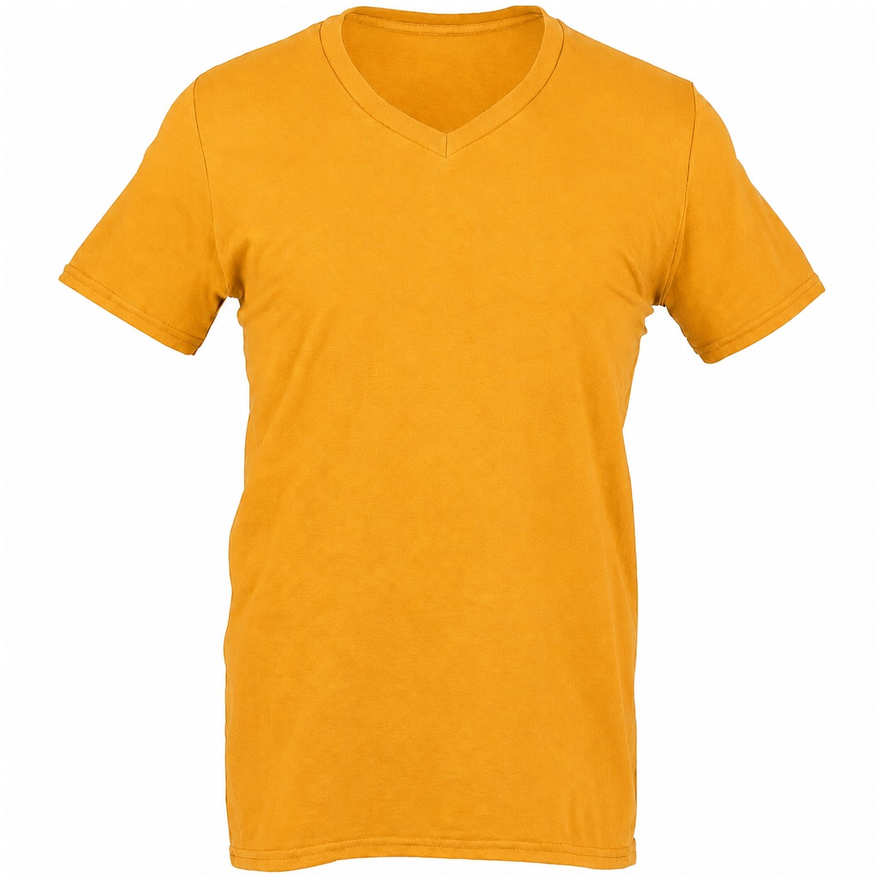 Soft Cotton V Neck T Shirt — Gold