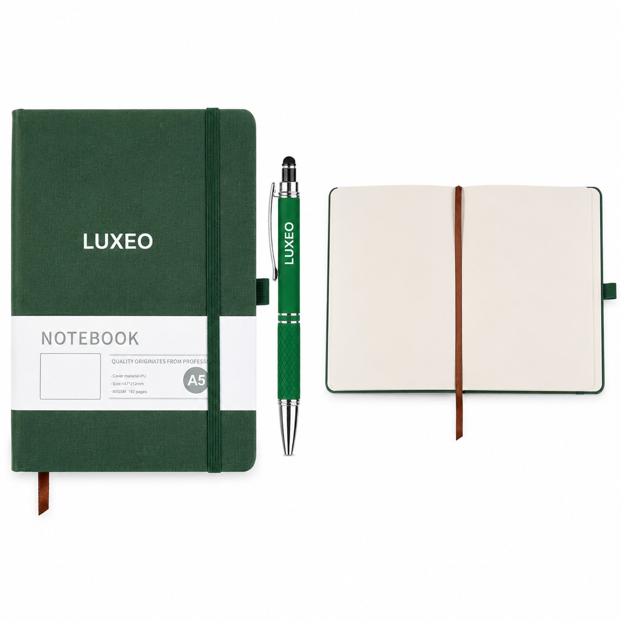 PU Blank Journal Stylus Pen Set