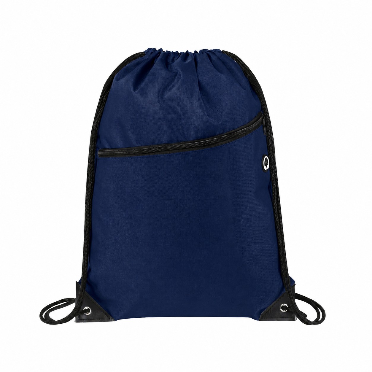 420D Polyester Heavy Drawstring Bag — Navy Blue