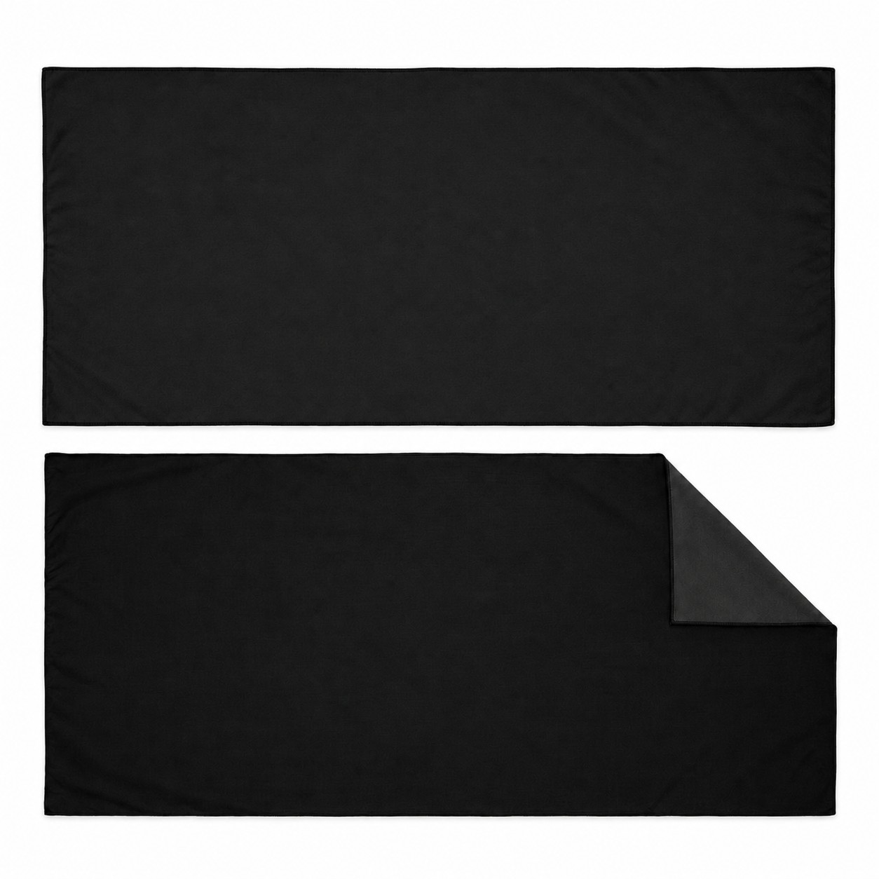 Microfiber Polyester Beach Towel — Black