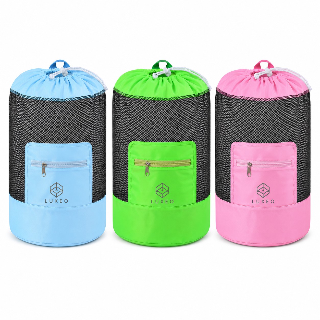 Oxford Mesh Ball Storage Tote With Pocket