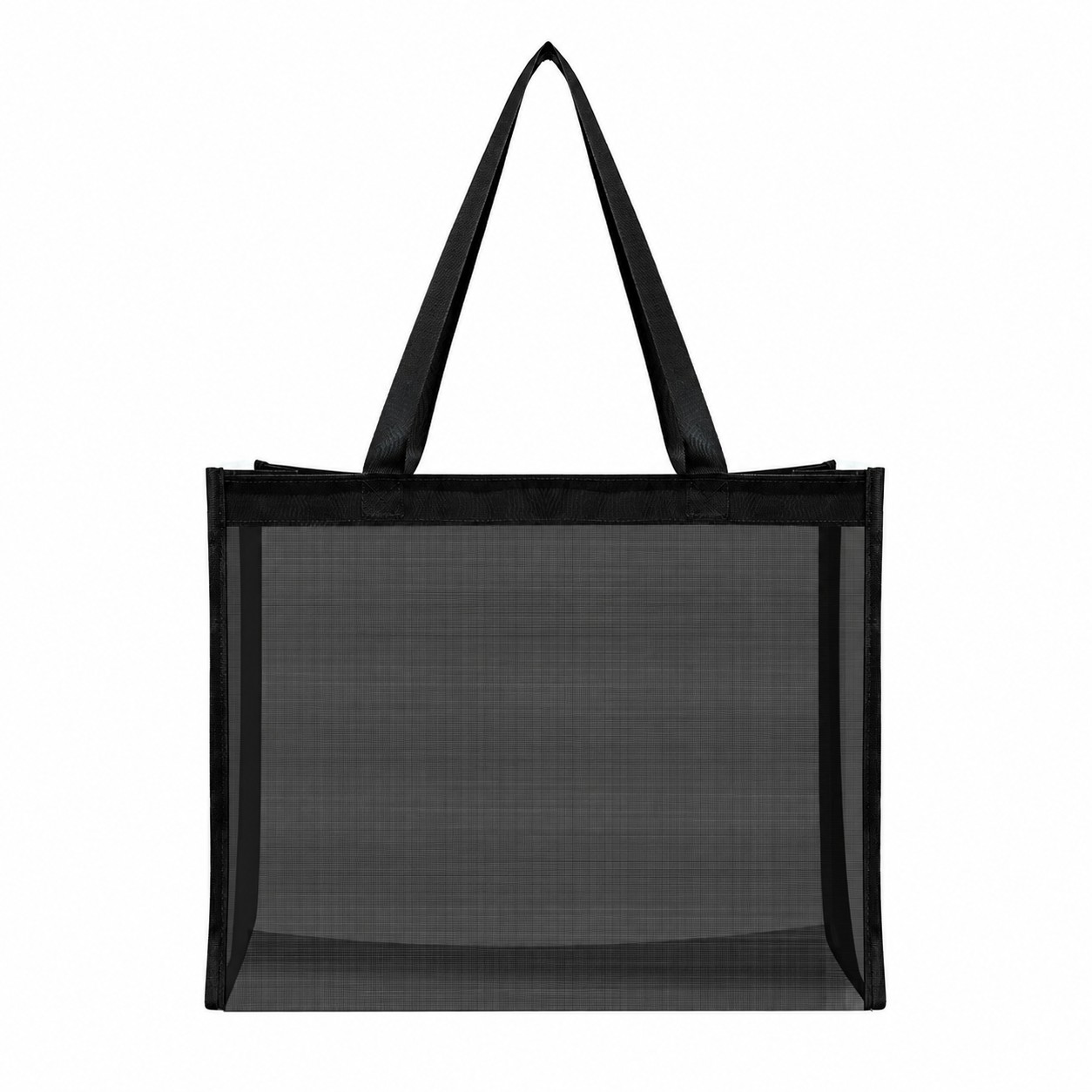 Nylon Reinforced Handles Tote Bag — Black