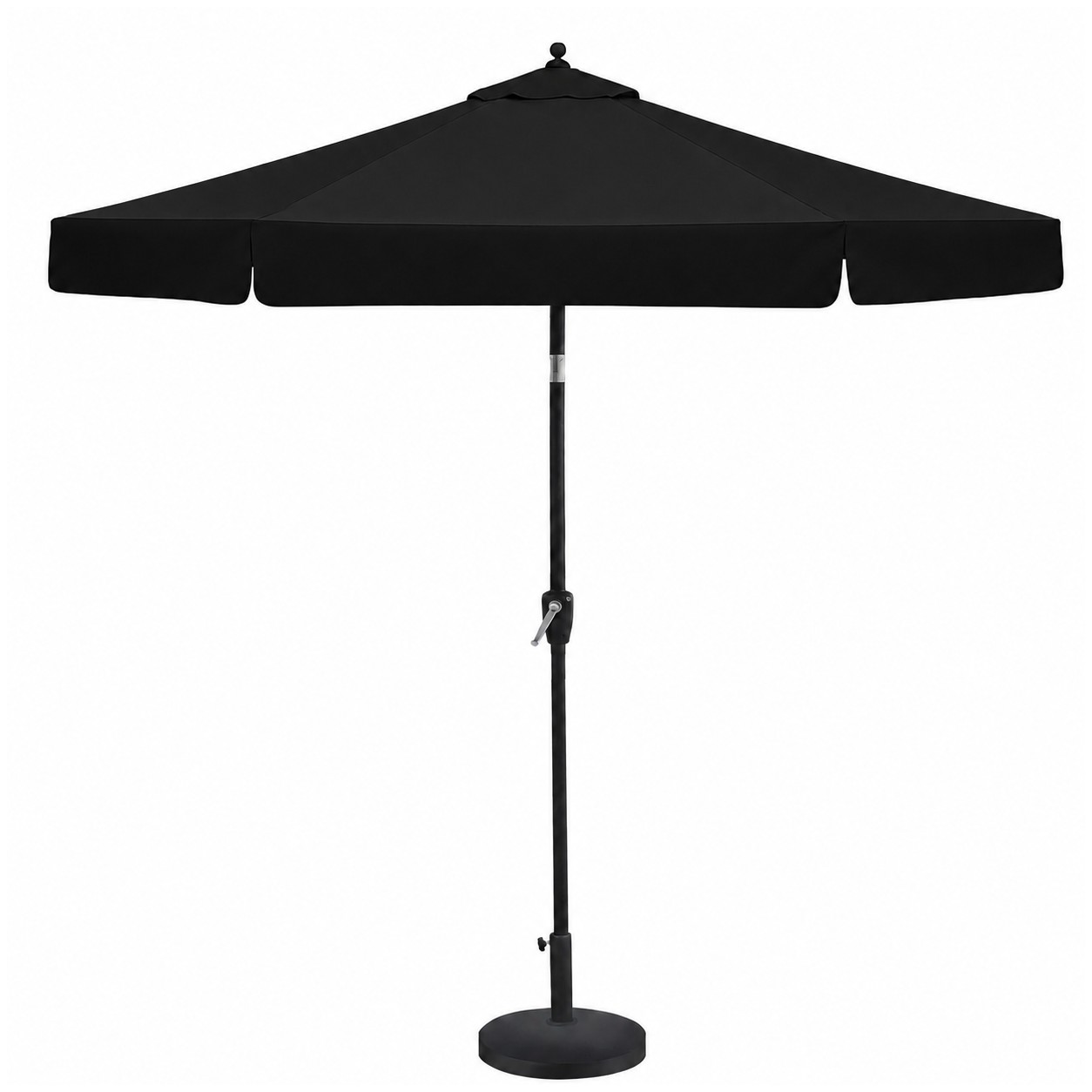 Aluminum Market Patio Umbrella With Auto Tilt — Black