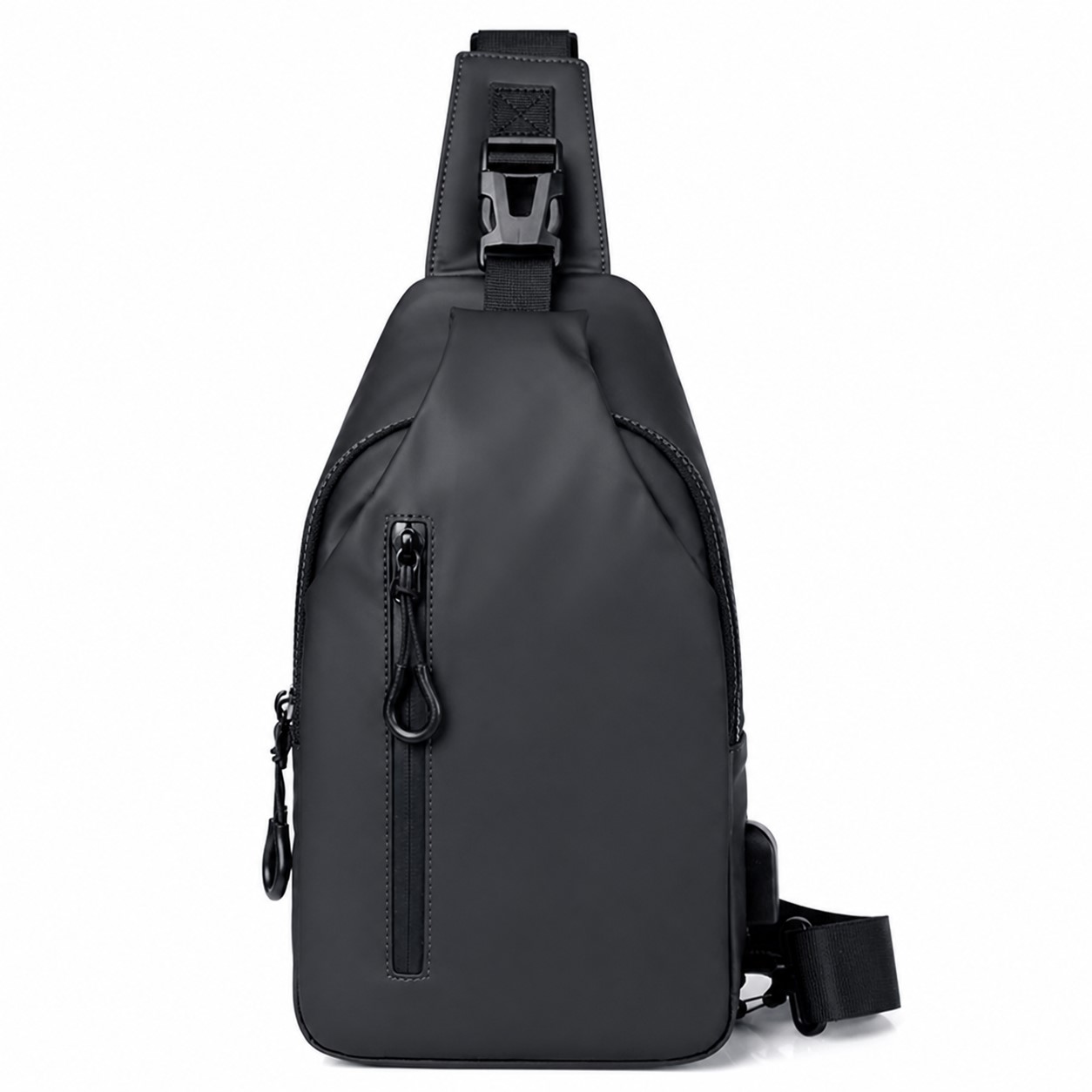 Adjustable Polyester Crossbody Messenger Bag — view 2