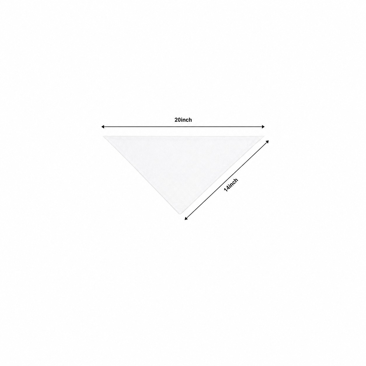 Cotton Triangle Pet Bandana — White