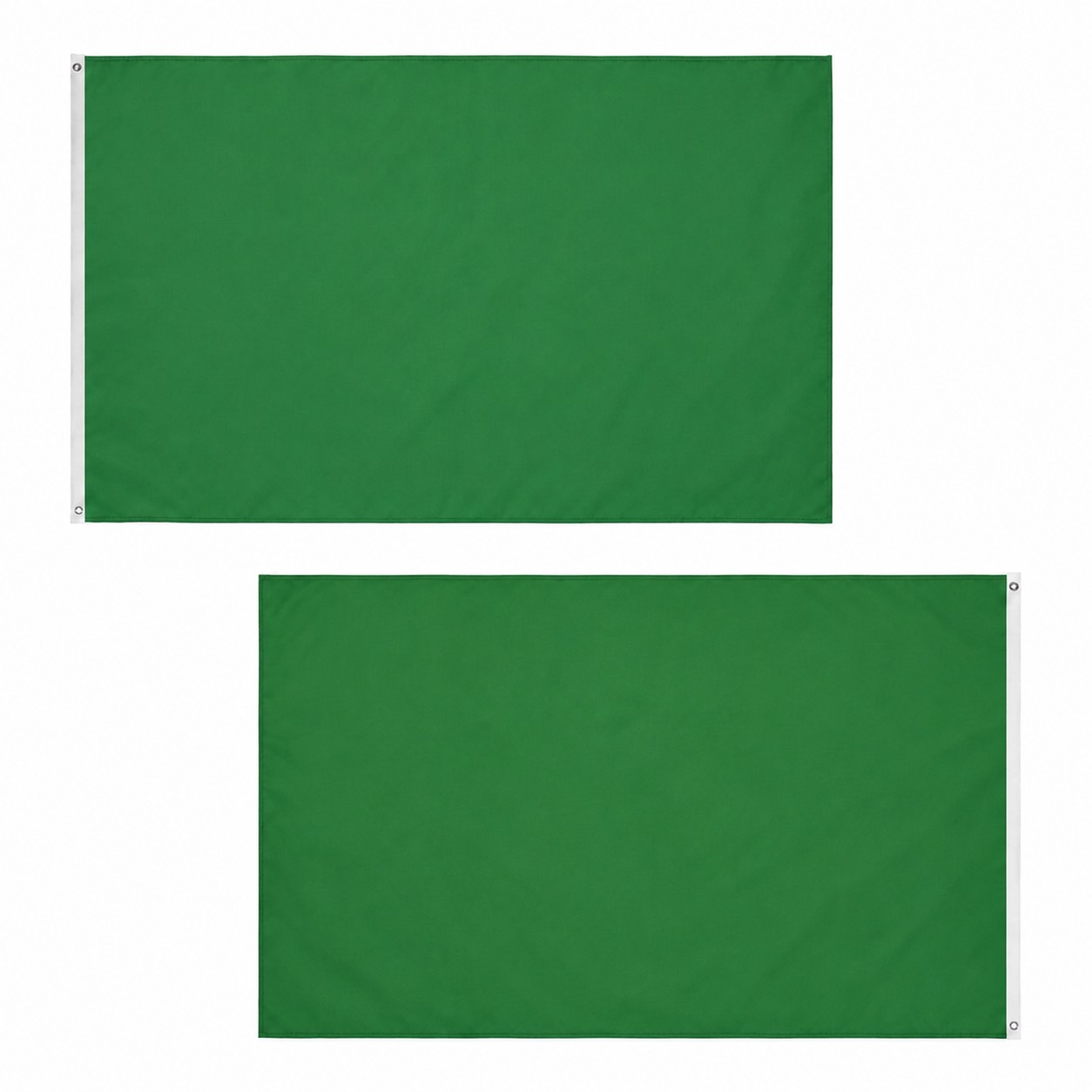 Double Sided Knitted Polyester Flag — Green