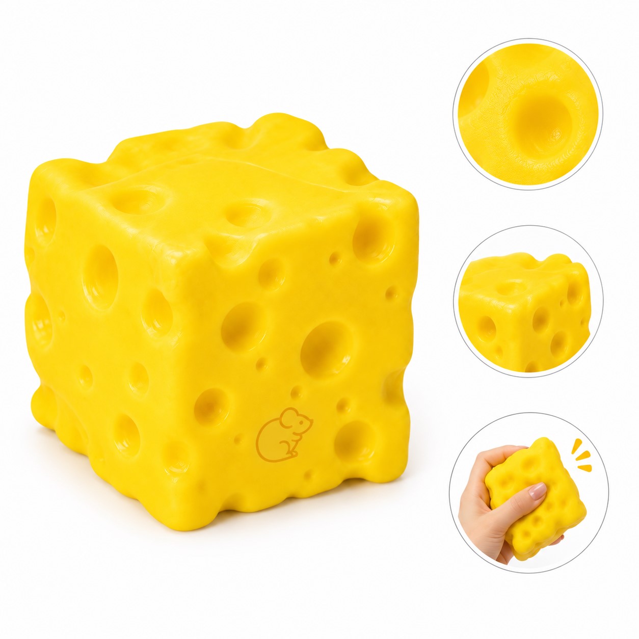 Square Cheese TPR Squeeze Toy