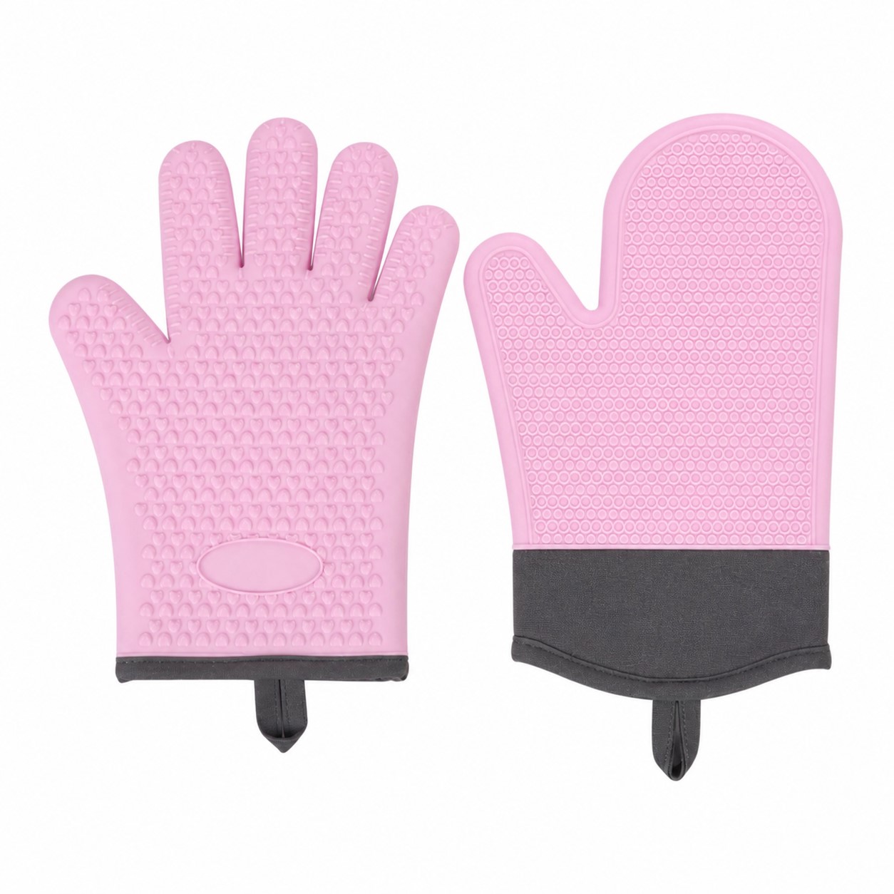 Textured Silicone Oven Mitt With Cotton Lining — view 2