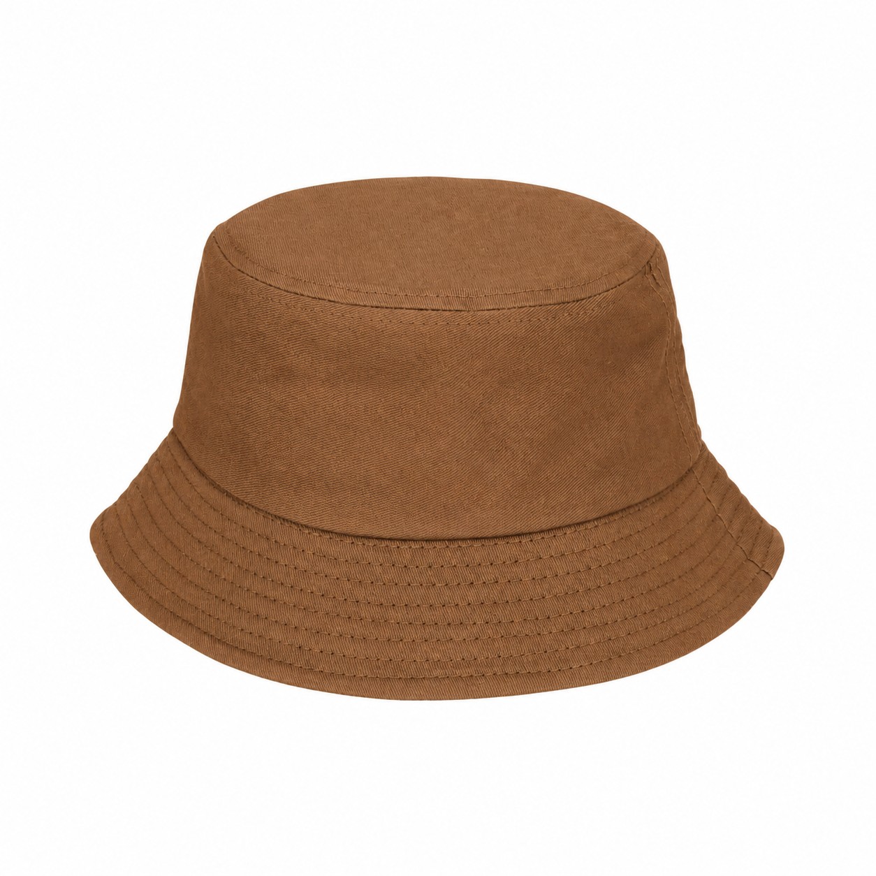 Cotton Twill Bucket Hat — Brown