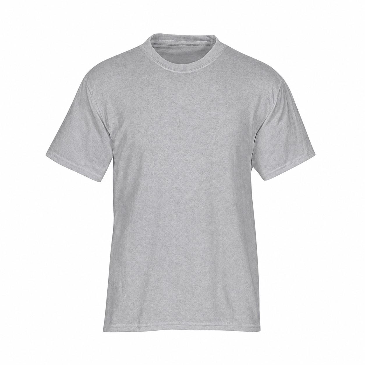 Cotton Polyester Uniform Crewneck Tee — Gray