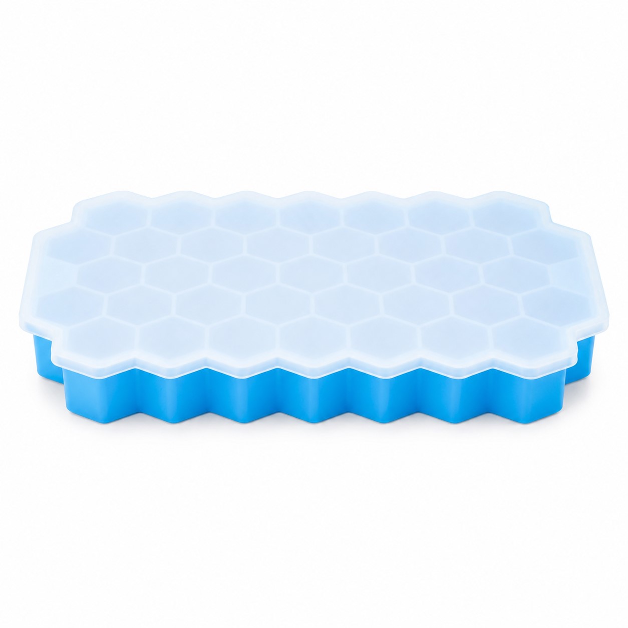 Lidded Honeycomb Silicone Ice Cube Mold — view 2