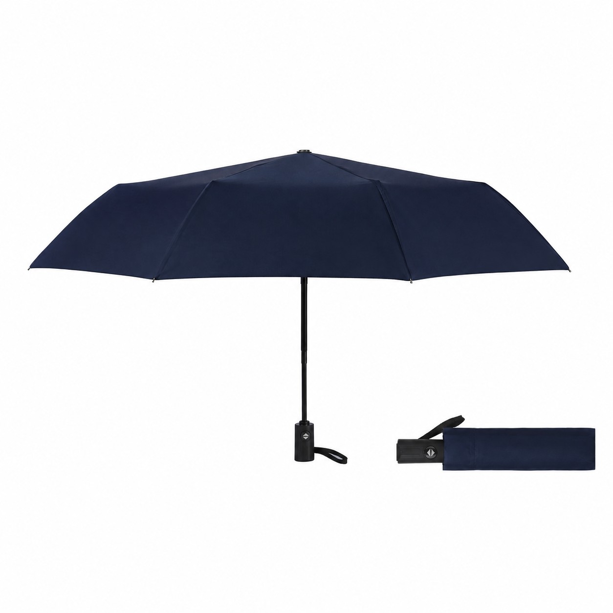 42" Automatic Compact Umbrella — Navy Blue
