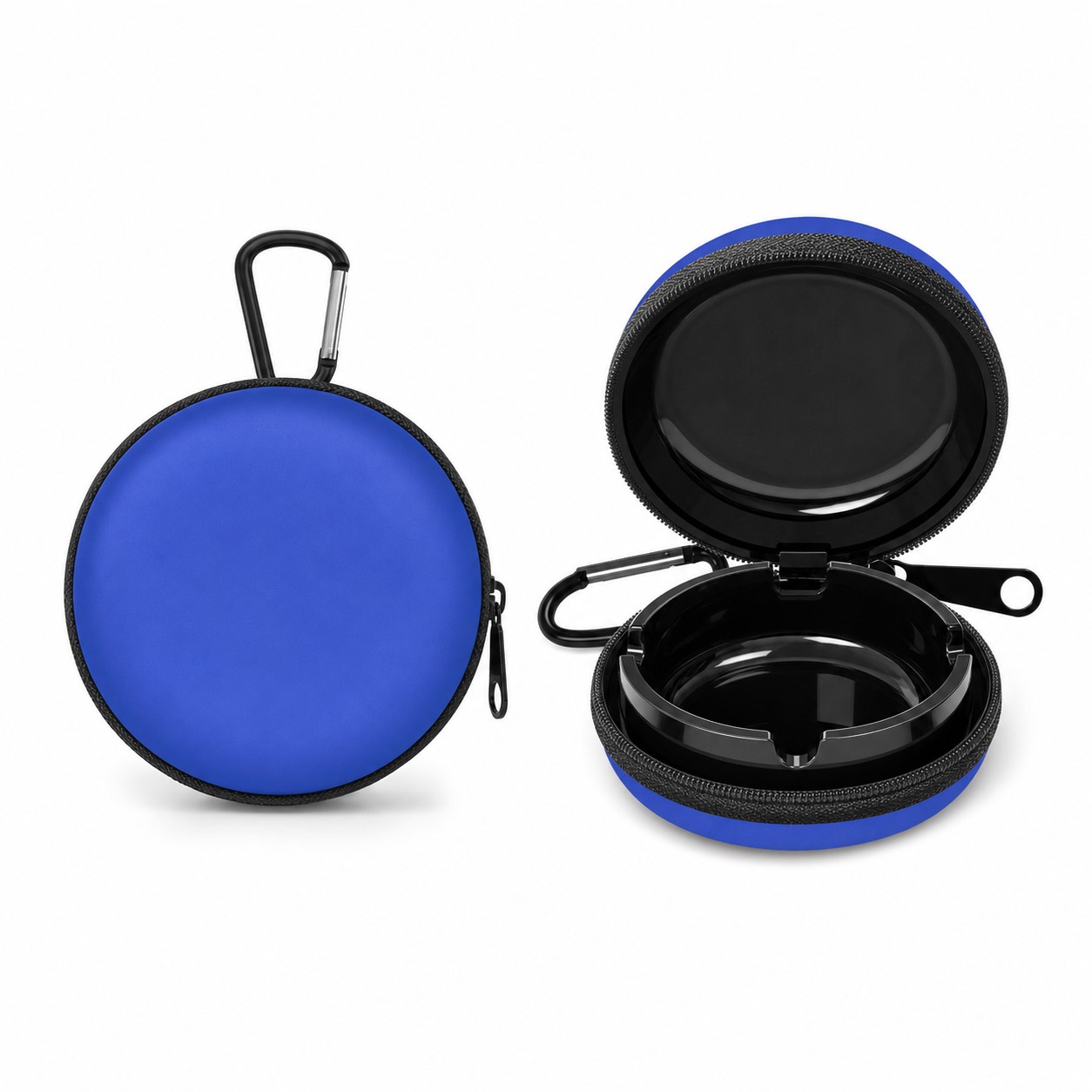 Stainless Steel Flip Top Ashtray With Keychain — view 2