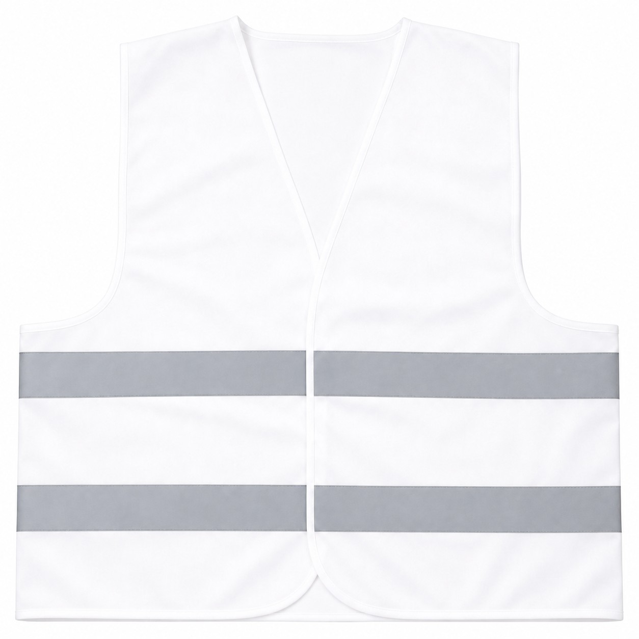 Reflective Polyester Safety Vest — White