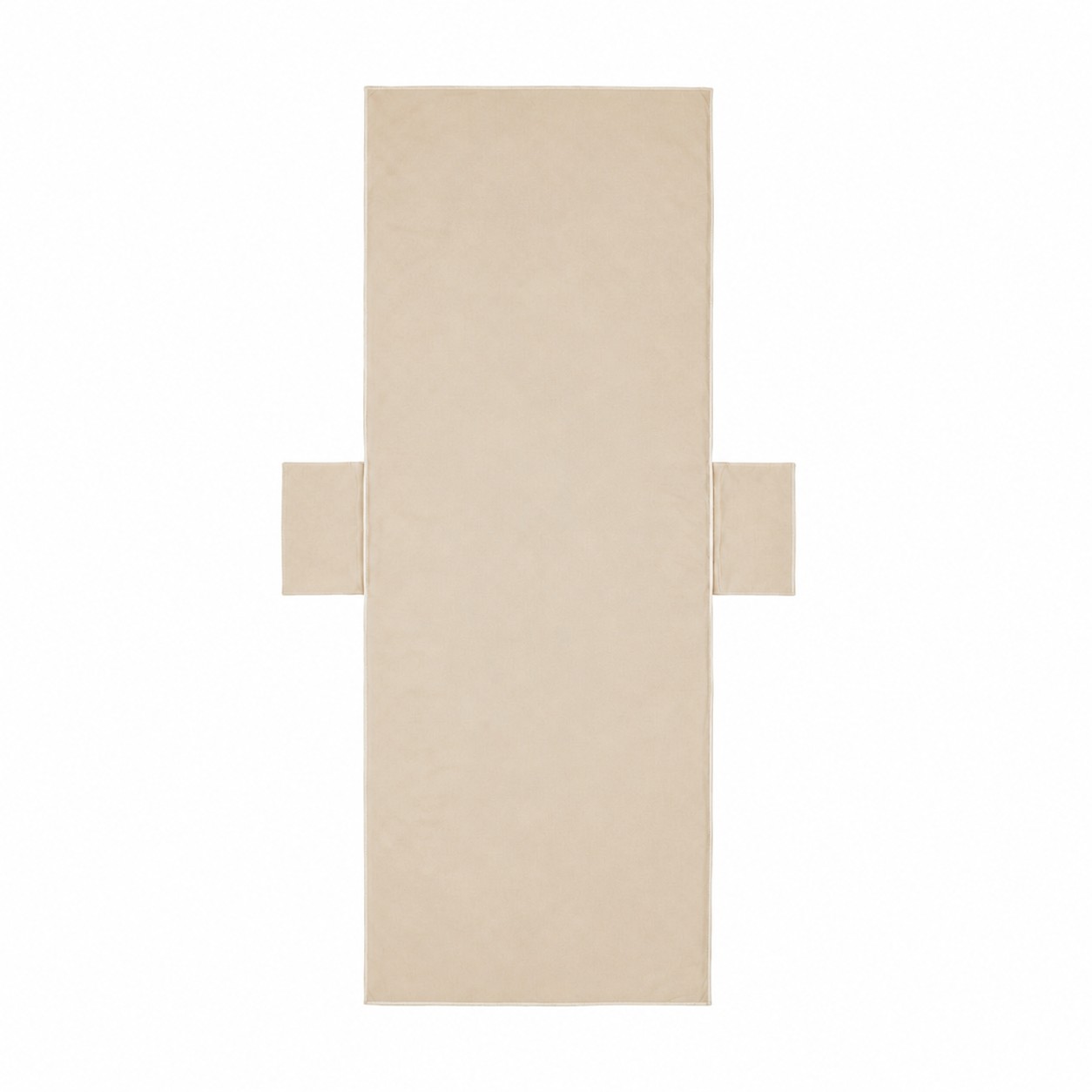 Microfiber Lounge Chair Cover With Side Pockets — Beige