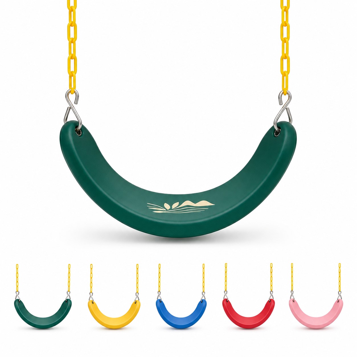 Plastic Sling Swing With Coated Chains
