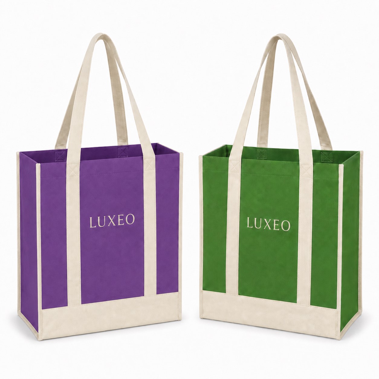 Two Tone Non-Woven Shopper Tote