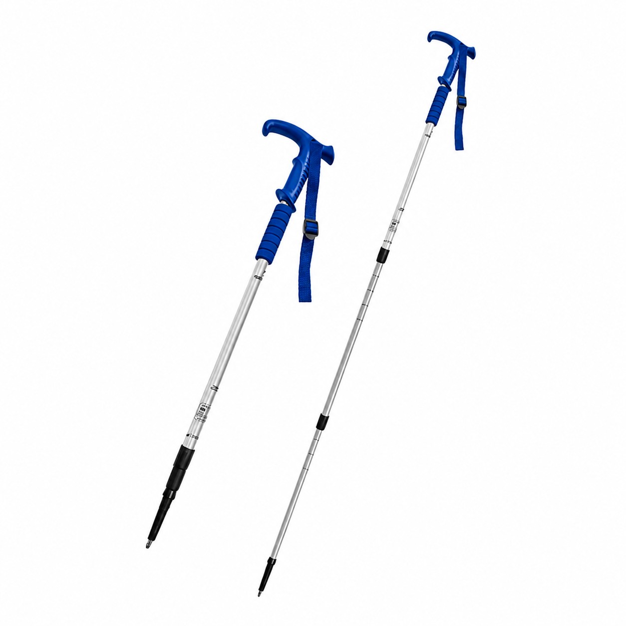Adjustable Aluminum Trekking Pole — Blue
