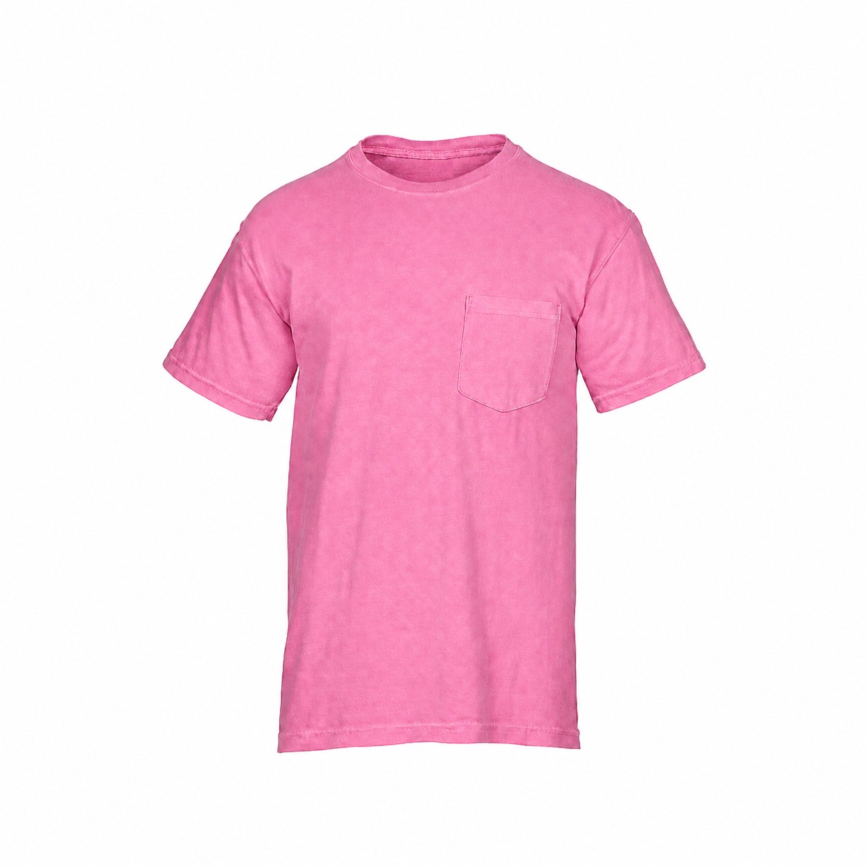 Garment Dyed Cotton Pocket Shirt — Pink