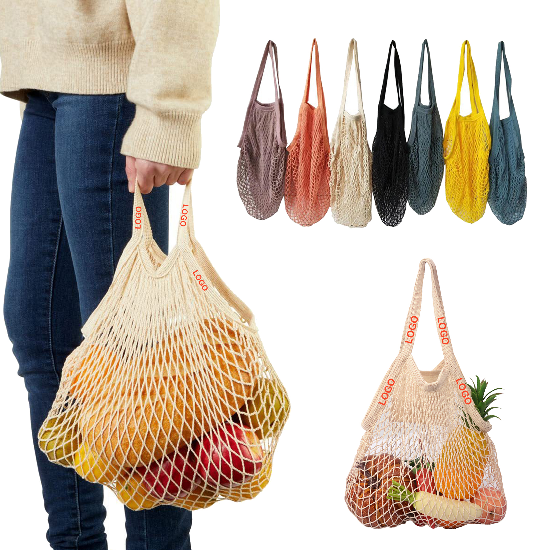 Cotton Mesh Market Tote